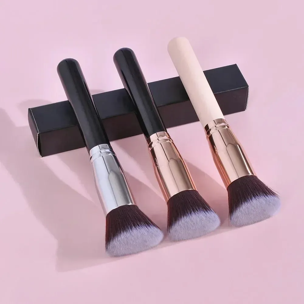 1pc Flat Makeup Brushes Kabuki Foundation Brush Liquid Cream Powder Contour Blending Face Repair Beauty Tools Brochas Maquillaje — image 2
