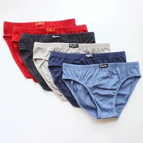 6PCS Men's plus Size Briefs 5XL/6XL Cotton Underwear Breathable Comfortable Solid Sexy Shorts for Men — image 13
