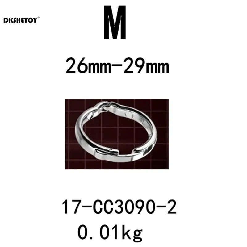 Metal S/M/L/XL Size Delay Ejaculation Penis Bondage Ring Stainless Steel Male Penis Lock Cock Ring Set Erection Sex Toys for Men