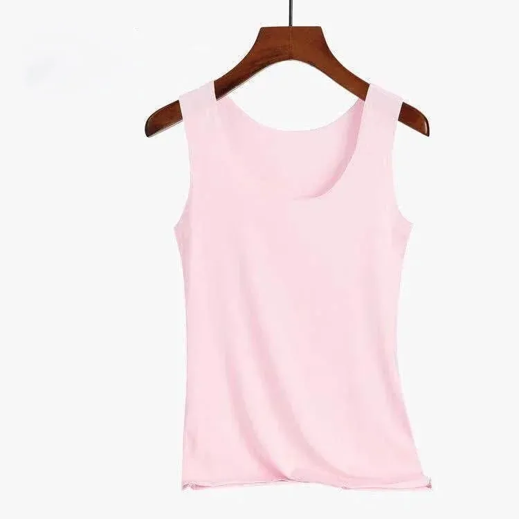 Tank Tops Summer Seamless Ice Silk Vest Women Wear Undershirt Underwear Female Students Korean-Style Slim Strap — image 15