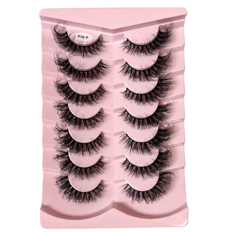 7 Pairs False Eyelashes Wispy Lashes Natural Look Fake Eyelashes Faux Mink Fluffy Strip False Lashes Pack — image 13