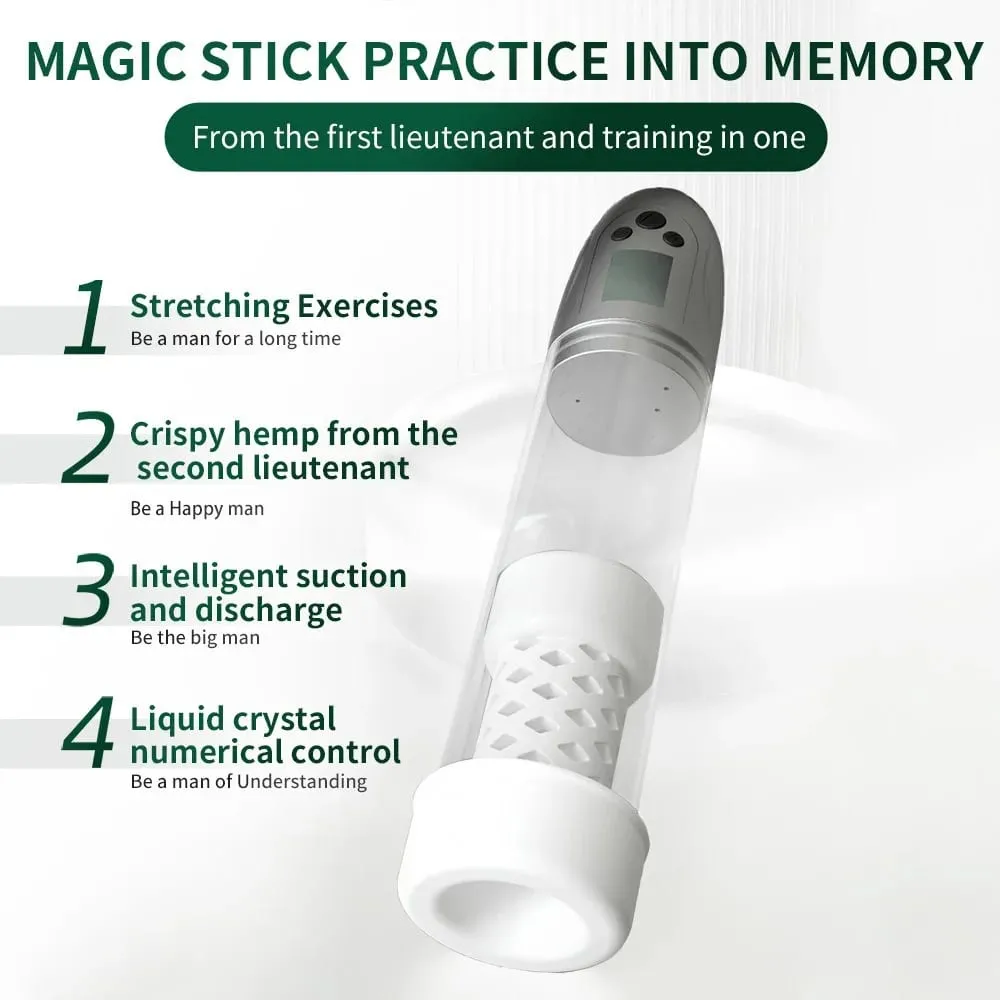 LCD Male Stroking Toys Automatic Pressure Penis Erection Training Reduction Sensitivity Sex Device Suction Vibration Masturbator — image 5