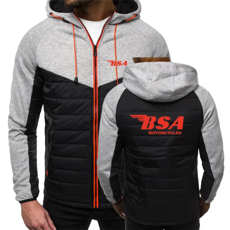Veste à capuche en coton pour hommes, nouveau Bsa motos, 7 couleurs, fermeture éclair, sweat-shirt décontracté, Patchwork, manteau à manches longues, 7 couleurs, 2023