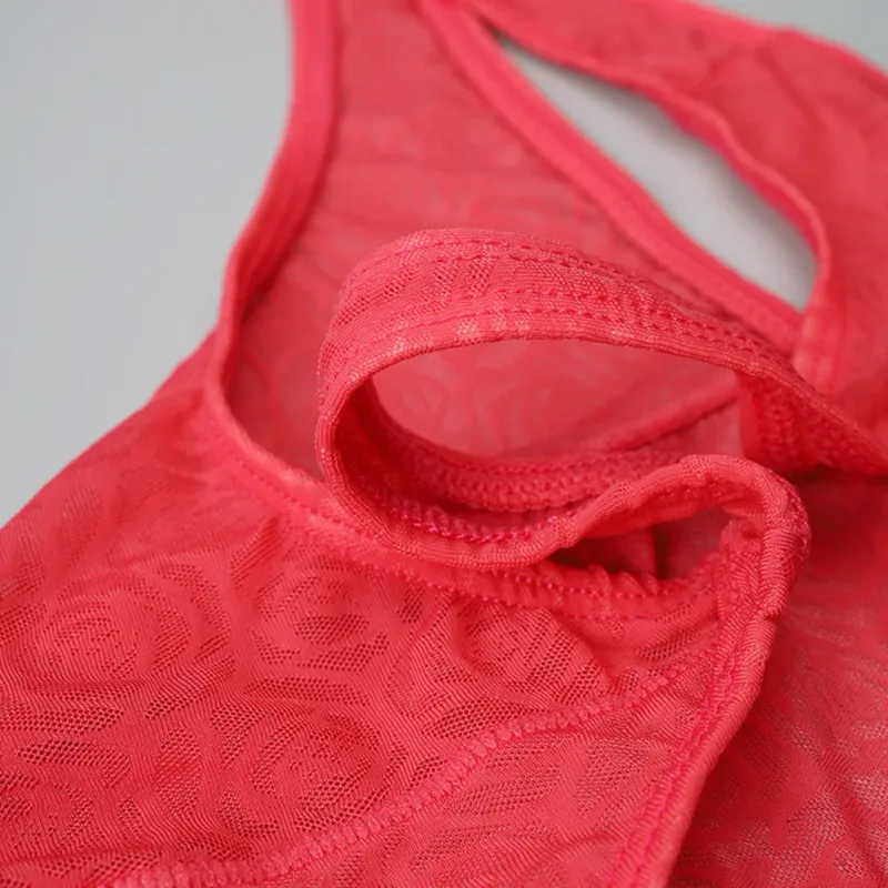 ผู้ชายลูกไม้ Jacquard G-String ชุดชั้นในสูงยืดขนาดใหญ่กระเป๋ากางเกงเซ็กซี่เกย์เร้าอารมณ์ T-back Underpants — image 11