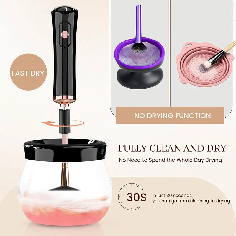 Professional Electric Makeup Brush Cleaner Fast Washing Drying Make up Brushes Cleaning Makeup Brush Tools Accessories — image 3
