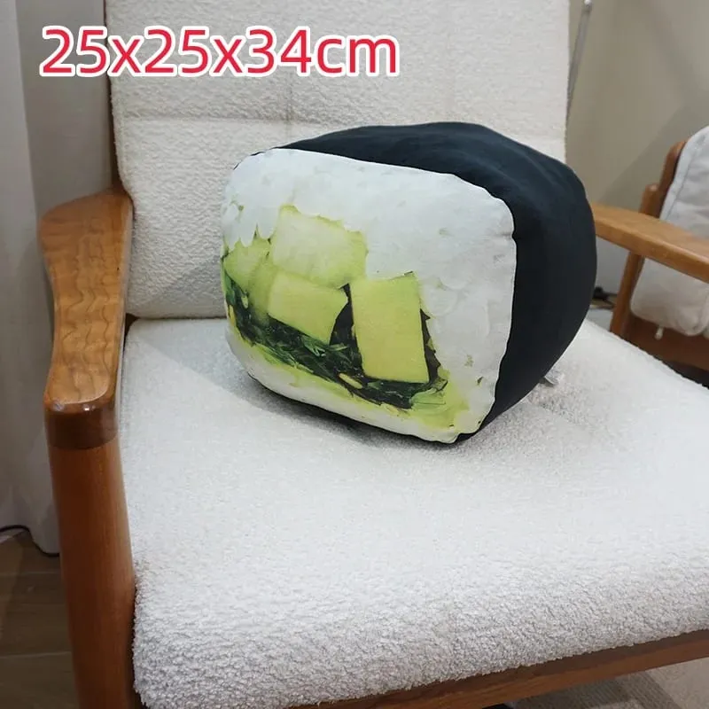Kawaii Simulation Food Sushi Cake Plush Toys Stuffed Doll Pillow Cushion Cute Home Decoration for Kids Girls Adults Fun Gift