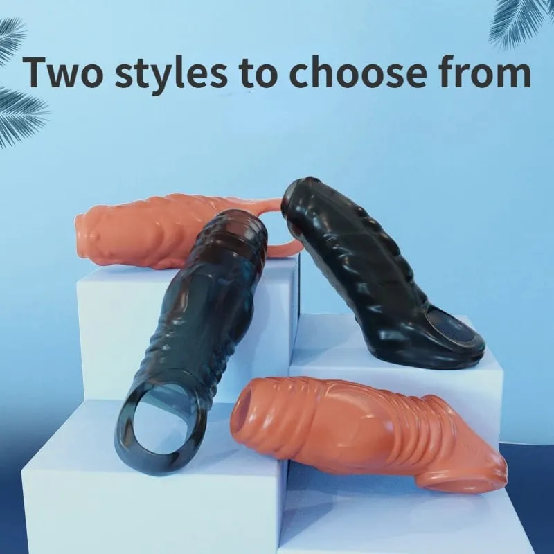 Penis Enlargement Sleeve Lock Sperm Thickening Penis Sleeve Delay Ejaculation Sex Toys for Men Penis Extender Sex Shop — image 2