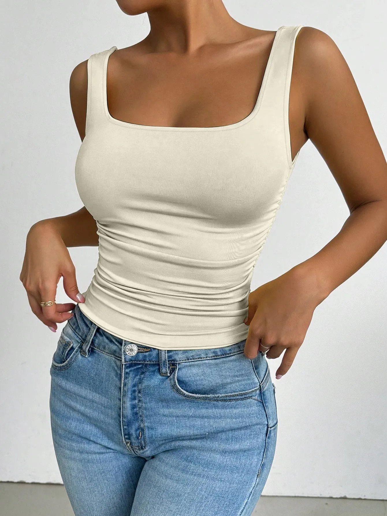 New Fashion Women's Slim Fit Versatile Solid Color Vest — image 9