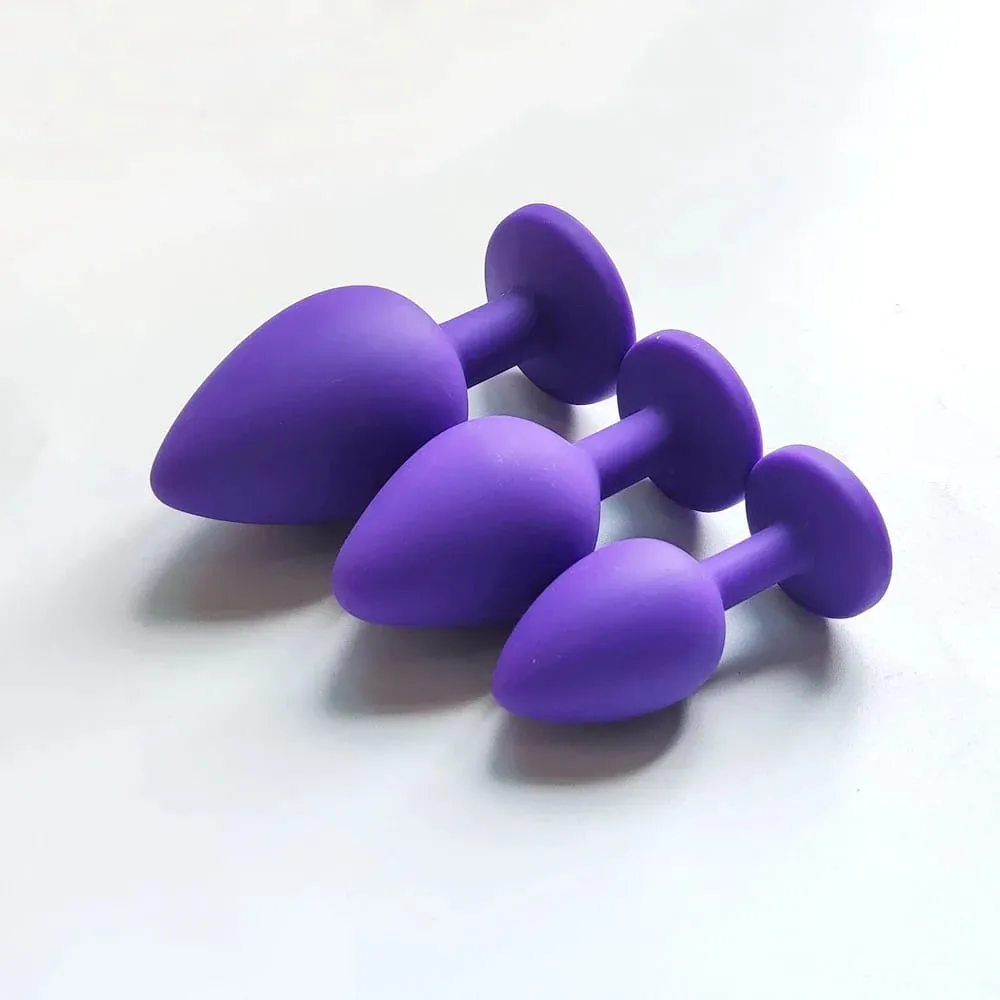 S/M/L Silicone Butt Plug Anal Plugs Unisex Sex Stopper 3 Different Size Adult Toys for Men/Women Anal Trainer For Couples SM