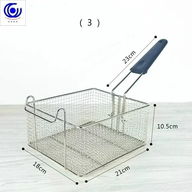 Stainless Steel Fryer Screen French Fries Frame Square Filter Net Encrypt Colander Shaped Frying Basket Fryers Meshed — image 11