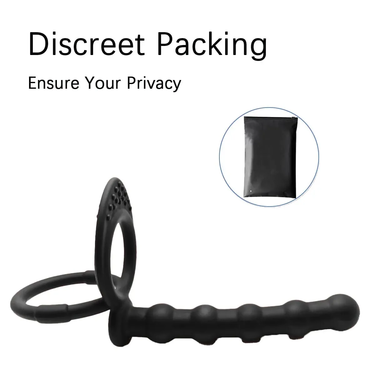 Double Penetration Dildo Dual Stimulation Vibrator for Couples Anal Beads G-Spot Massager Cock Ring Adult Sex Toys — image 4
