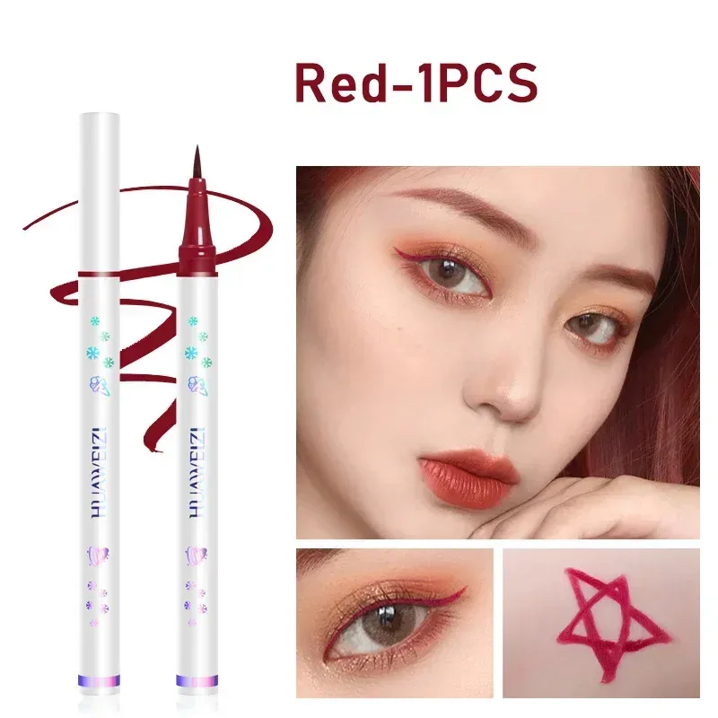 6 Color Liquid Eyeliner Pen Water Proof Lying Silkworm Pencil Very Fine Brown Purple Blue White Eye Makeup Shadow Liner Cosmetic — image 12