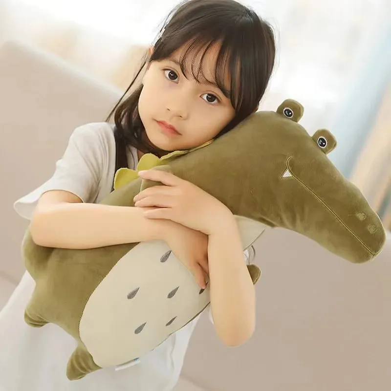 Cute Cartoon Animal Pillow Crocodile Dinosaur Unicorn Long Strip Pillow Soft Filling Home Office Car Pillow Backrest Good Gifts — image 6