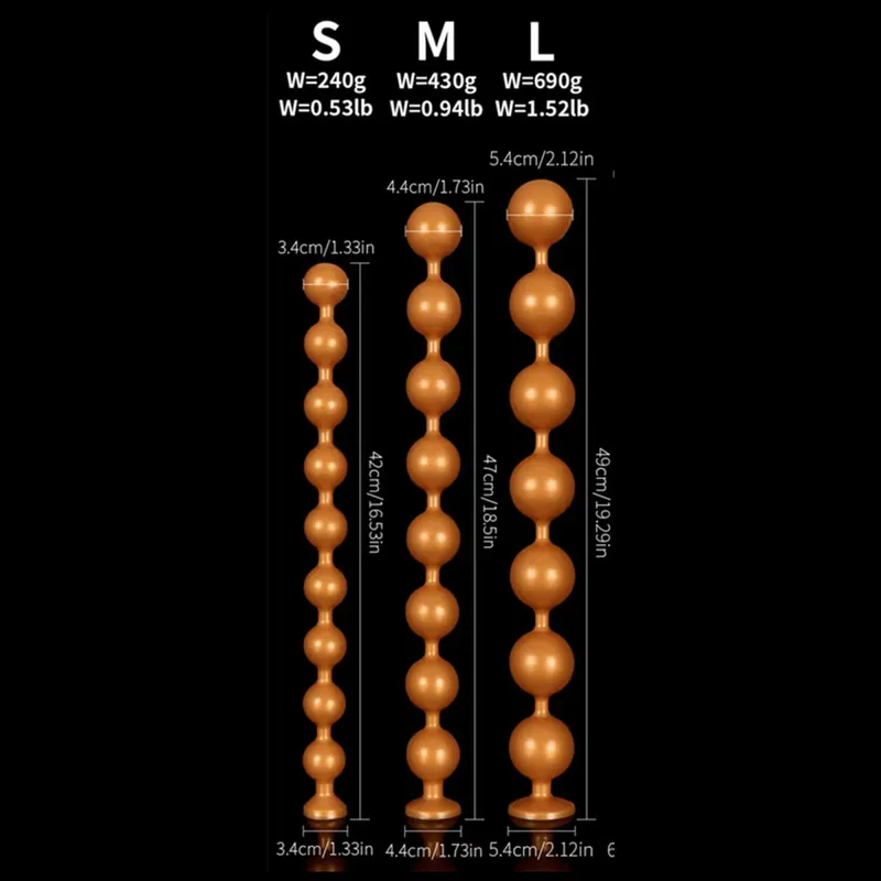 Super Lunghe Palline Anali Spina Anale Massaggio Prostatico Grande Butt Plug Palline Vaginali Stimolazione Anale Tirare Tallone Dildo Profonda giocattoli del sesso anale — image 8