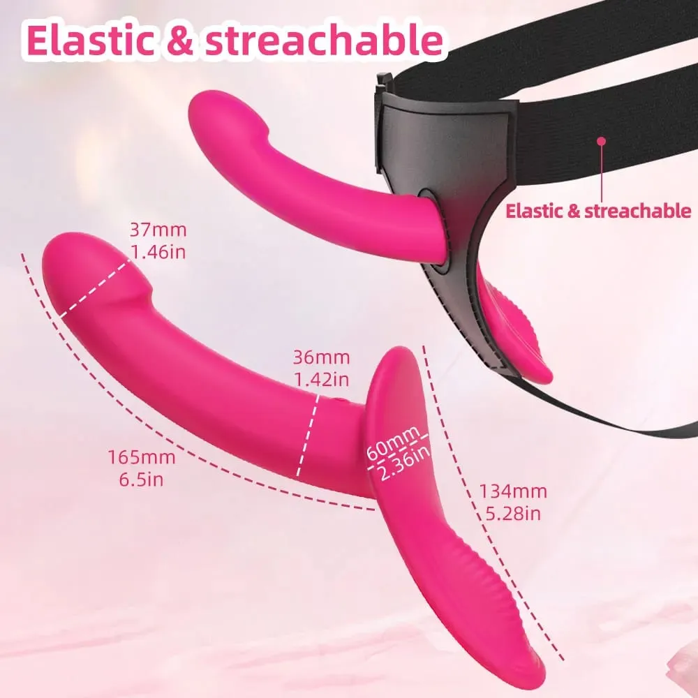 Strap-On Vibrating Dildo Adjustable Harness Vibrator with 10 Vibration Modes Wearable Harness Sex Toy for Female Couple Lesbians — image 5