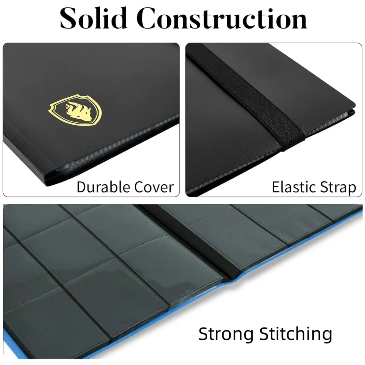 Trading Card Binder 9 Pockets Card Album Folder 360 Side Loading Pocket Binder for Yugioh Sport and Other TCG