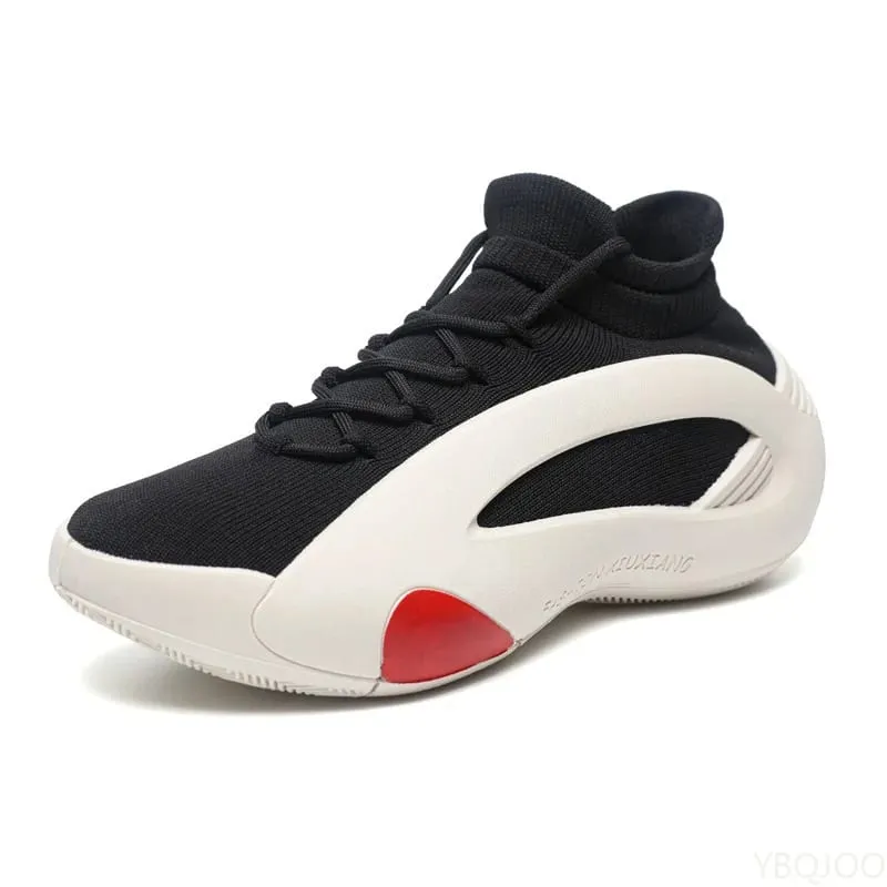 Spring and Autumn New Elastic Socks Men's Shoes Mid Top Breathable Thick Bottom Casual Large Size Men's Designer Shoes — image 6