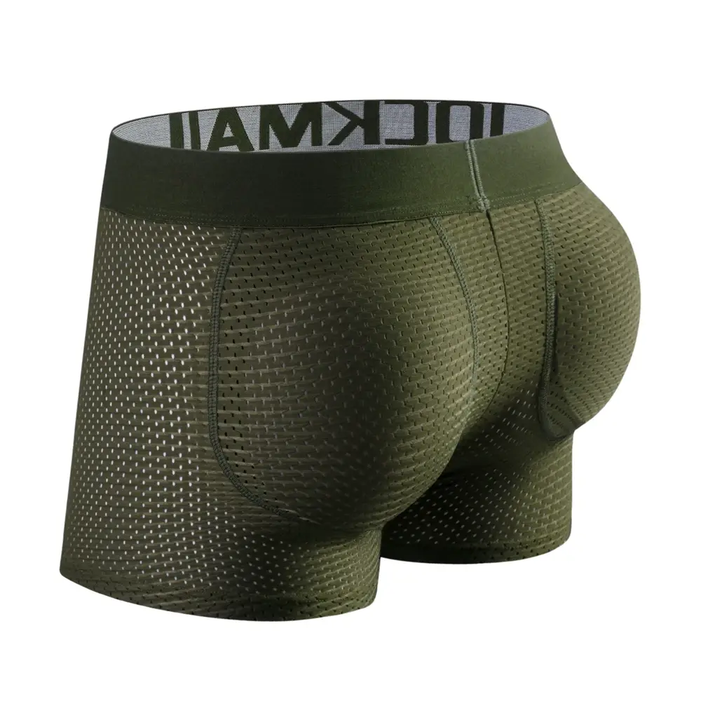 Mens Underwear Boxer Mesh Mens Padded Underwear with Hip Pads Men's Boxers Butt Padded Elastic Truncks Enhancement — image 6