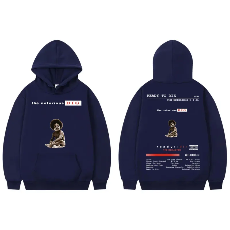 Rapper The Notorious Big Hoodie Ready To Die Album Merch Pullovers Men's Women's Clothing Fashion Hip Hop Sweatshirts Streetwear — image 3