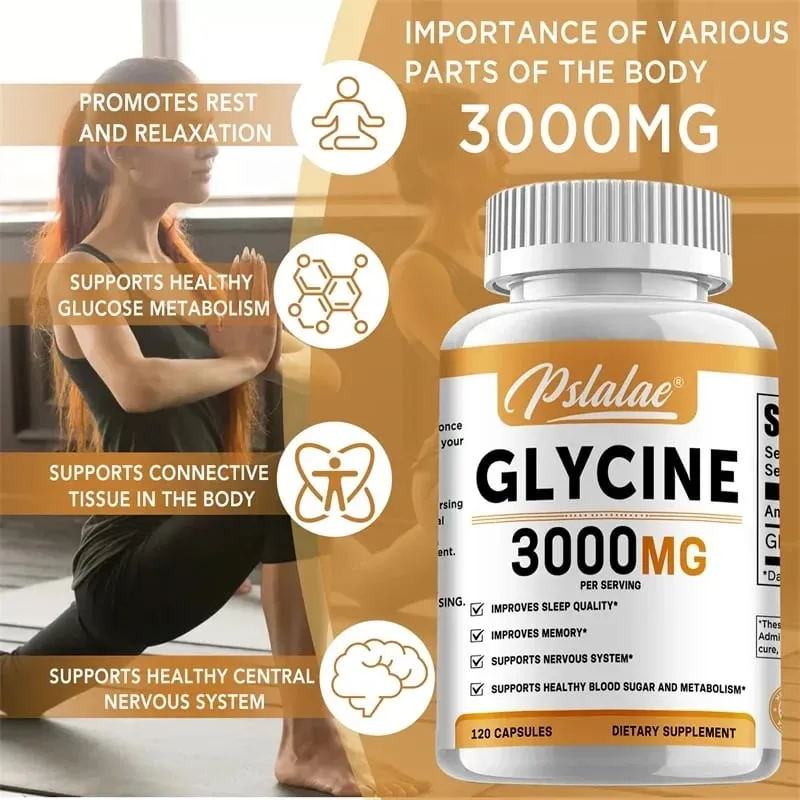 Glycine Supplement - Promotes Restful Sleep Supports Cognitive Function Emotional Balance and Neurological Health