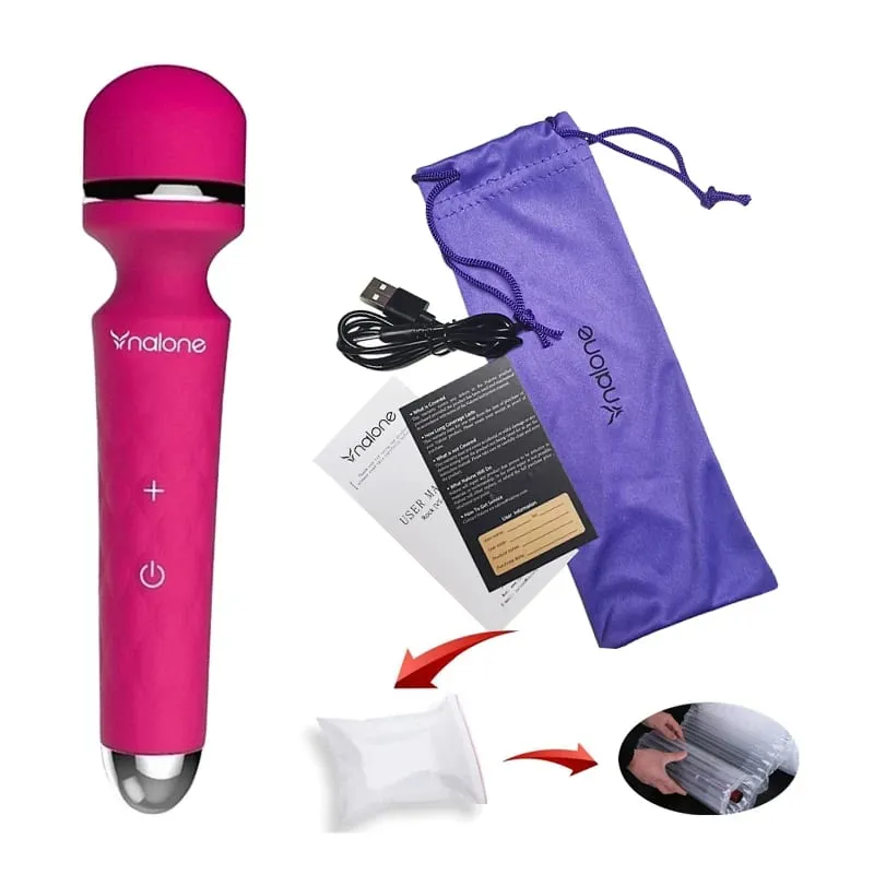 Nalone Powerful Vibrator Optional 3 Nozzles USB Recharge Magic Wand AV Vibrator Massager Vibration Dildo Adult 18+ Women Sex Toy — image 14
