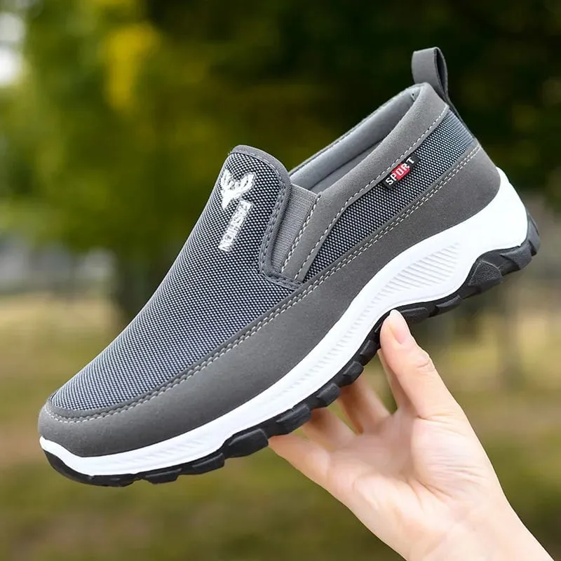 Men Running Hiking Sneakers Breathable Orthopedic Travel Plimsolls Slip On Comfortable for Outdoor Activity Hiking Walking — image 9