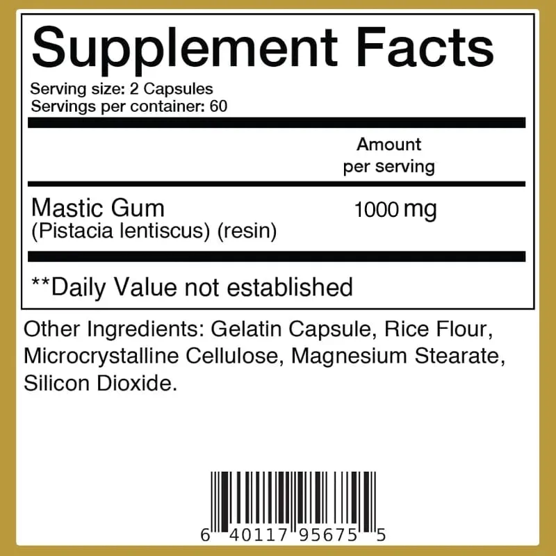 Mastic Gum Supplement - Improves Digestion Gut and Cardiovascular Health — image 2