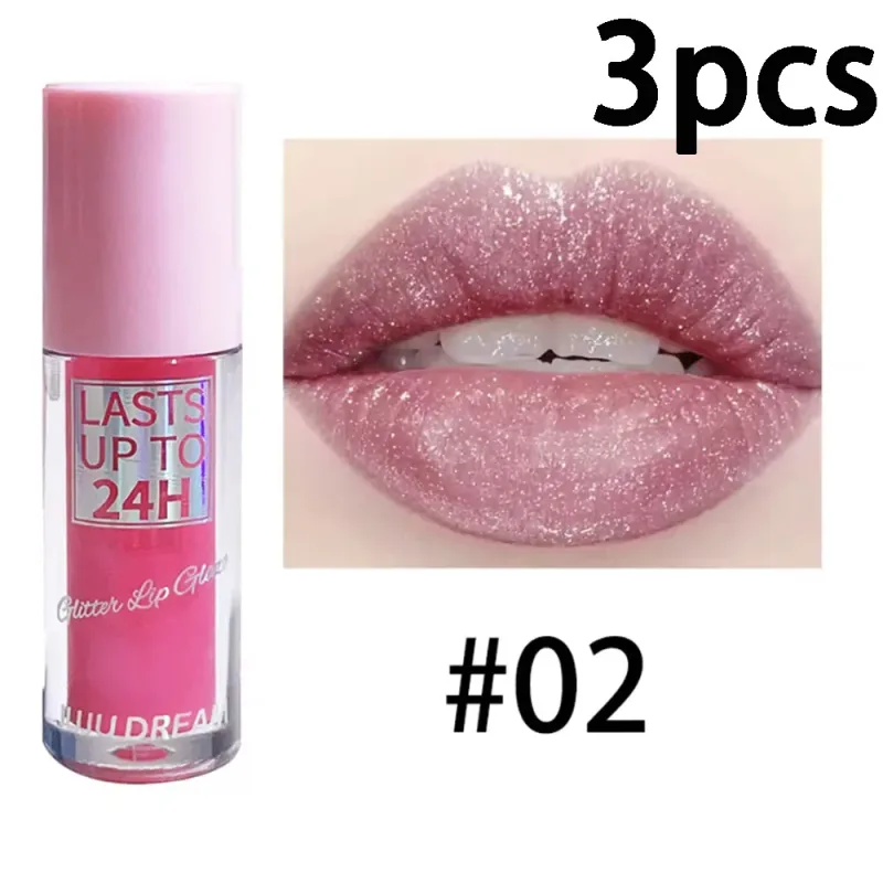 Flowing light Glitter Lip Glaze Long Lasting Lip Gloss Waterproof Liquid Lipstick Makeup Lip Oil Lip Tint Moisturizing — image 11