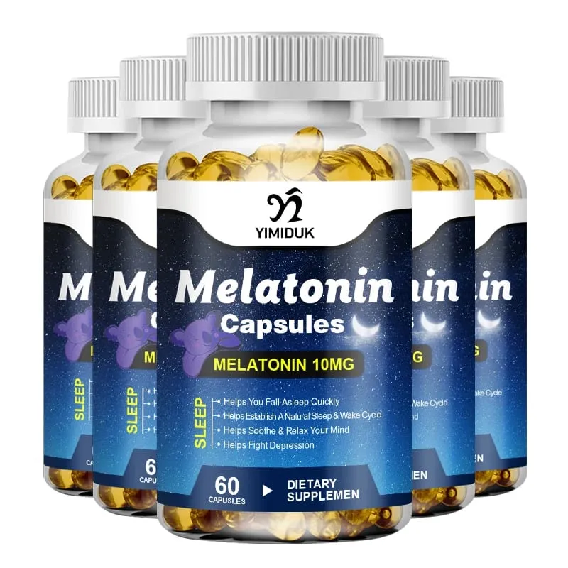 Melatonin 10mg Sleep Dietary Supplement No Habit Deep Sleep Contains Melatonin - Healthy Sleep - 120 Capsules