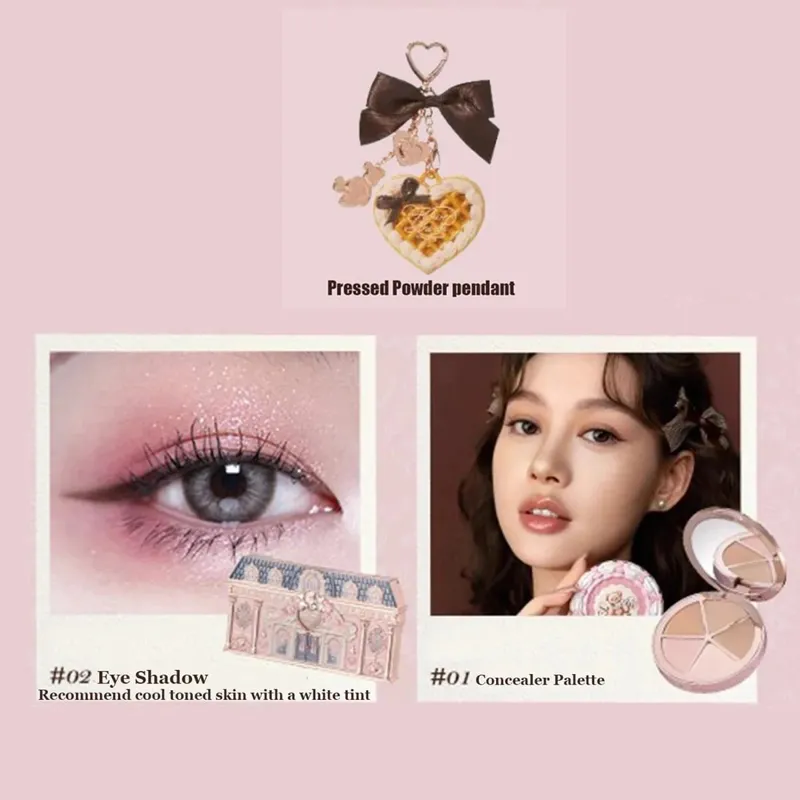 Flowerknows Makeup Gavesæt Little Angel Bunny Have Shell Smykker Lip Glaze Blusher Flower Know SWEETIE BEAR Blush Concealer