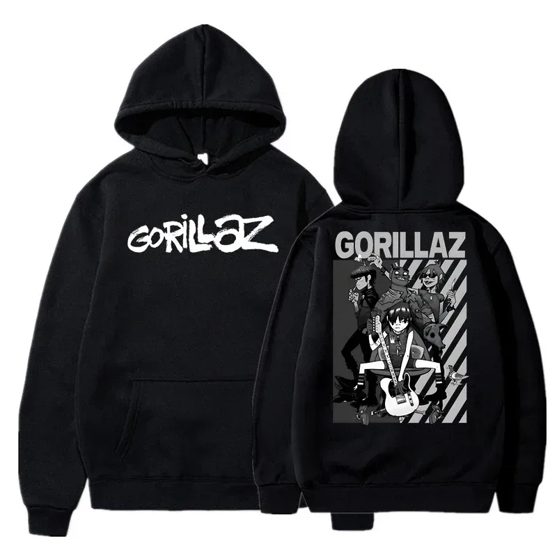 The Autumn and Winter Pullovers Long Sleeve Loose Soft Sweatshirt Streetwear Coat Gorillaz Printing Women and Men Hoode — image 9