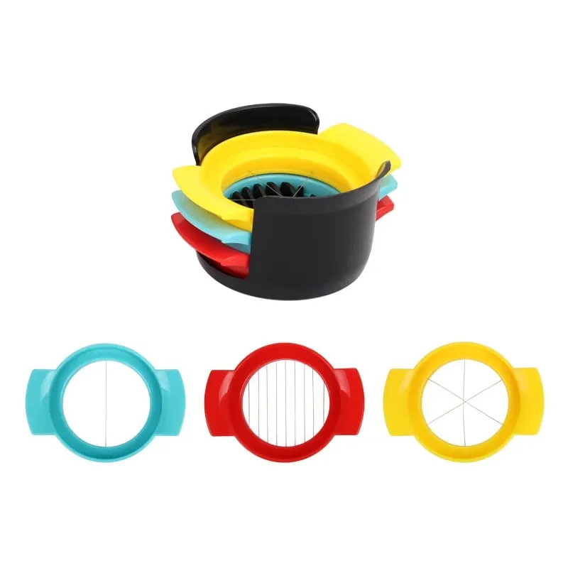 Kitchen Accessories Three In One All Egg Machine Preserved Eggs Cutter Multi-function Household Fancy Modeling Splitter