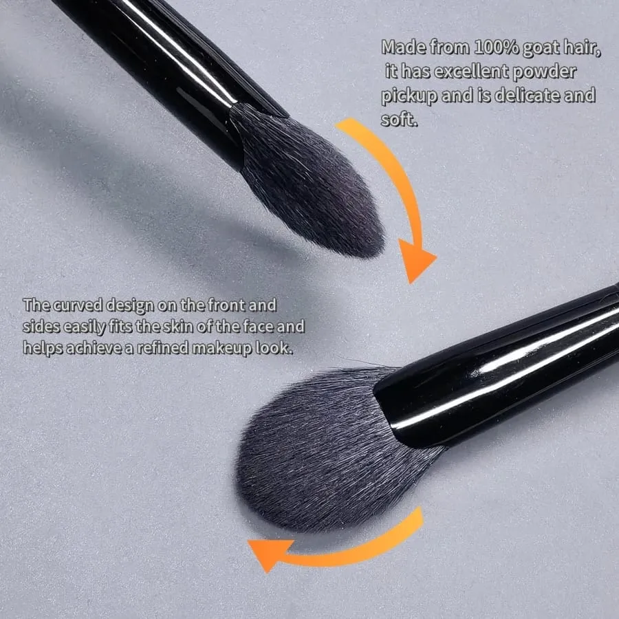 Fan Makeup Brush Highlighter Face Shadow Goat Hairs Blush Powder Make Up Brushes Pro Essential Cosmetic Tools