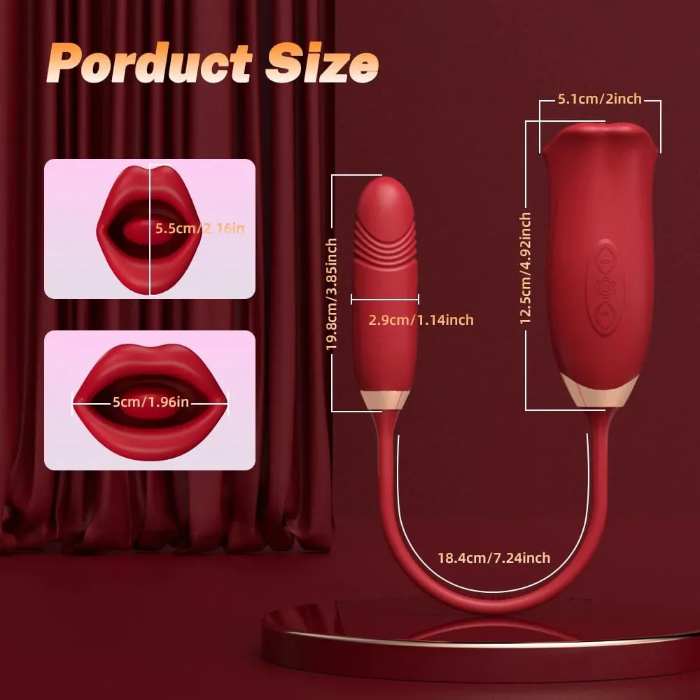 Thrusting Sucking Vibrator for Women Tongue Licking Nipple Clit Stimulator G-spot Dildo Massager Love Egg Sex Toys Couples