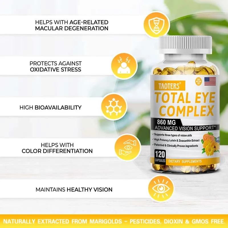 Lutein-Augenkapseln 860 mg – Enthält Zeaxanthin-Heidelbeerextrakt und Vitamin A – ergänzende Augenvitamine zur Förderung einer gesunden Sehkraft — image 4