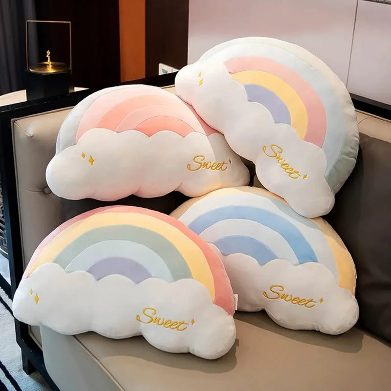 INS HOT Candy Color Cloud Star Plush Pillow Colorful Rainbow Crown Pillow Cushion Sofa Home Decoration Throw Pillow Toy — image 3
