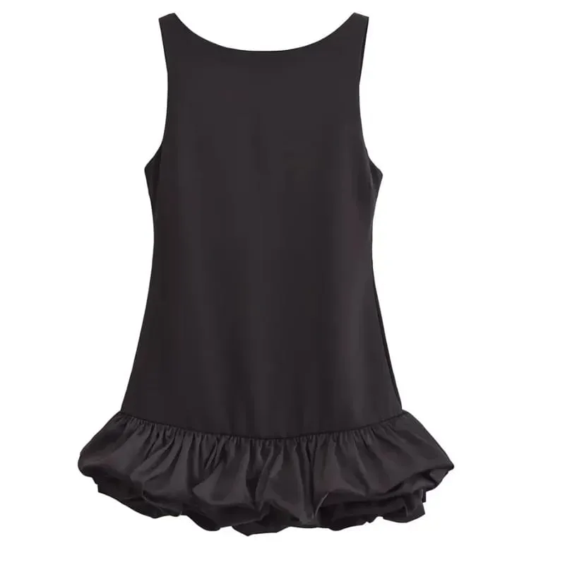 White Short Dress Women's Ruffle Backless Party Dresses Black Red Sleeveless Bodycon Mini Dress Woman Summer Sexy Vestidos — image 9
