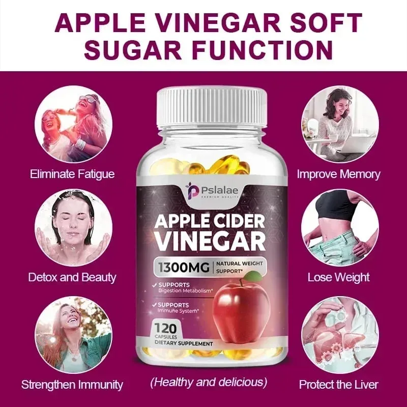 Apple Cider Vinegar - Fat Burner Natural Detox and Cleanse Energy Support Supplement — image 1