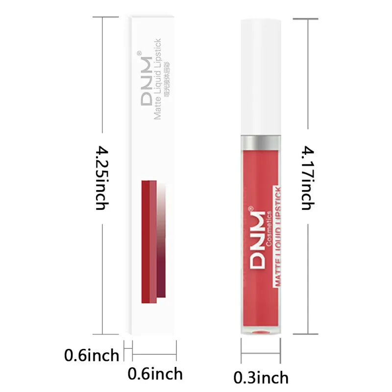 DNM 19 Warna Matte Velvet Liquid Gincu Kalis Air Tahan Lama Tidak Mudah Luntur Lipgloss Makeup Ungu Merah Bogel Tint Bibir Kosmetik — image 6