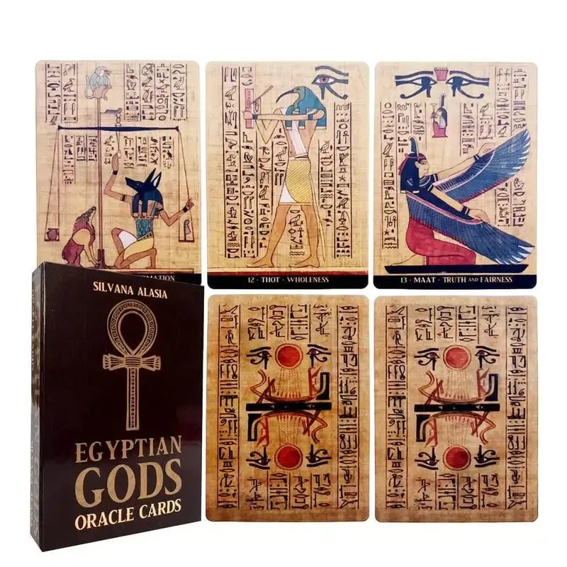 Tarot Cards EGYPTIAN GODS ORACLE CARDS English Version For Female Girls Board Game Oracle Cards Party English Playing Cards — image 1