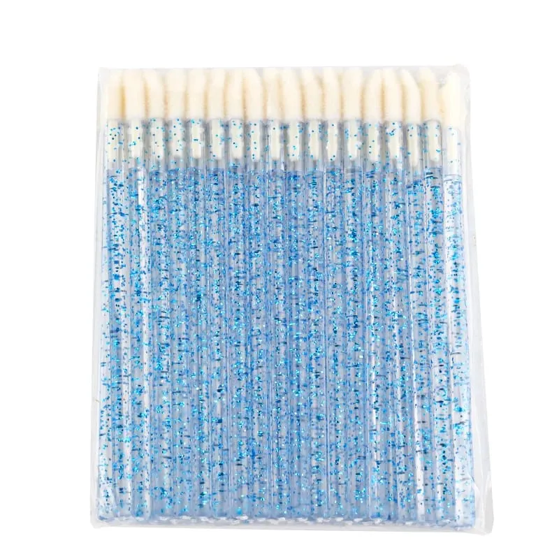 50 Pcs Lip Brush Crystal Eyelash Extension Brushes Mascara Applicator Lipstick Wands Set Women MakeUp Brushes Tools — image 12