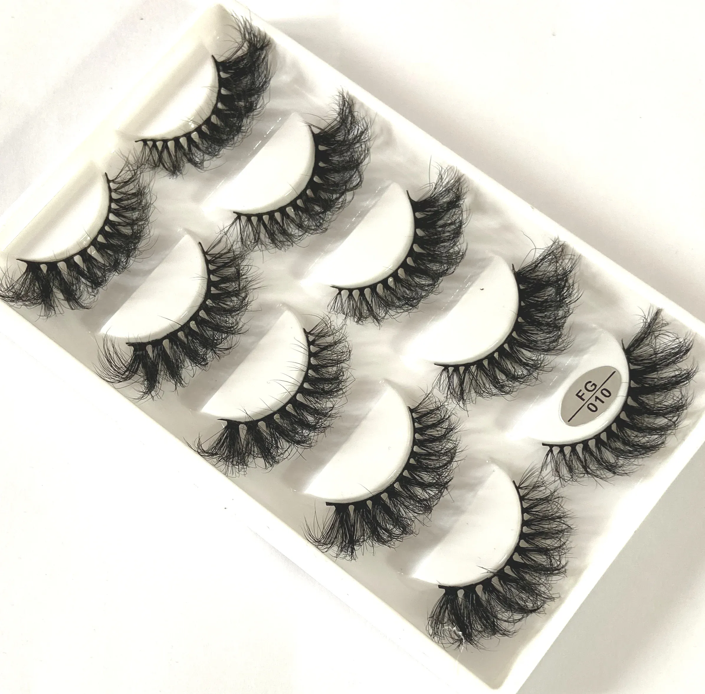5Pairs Handmade Mink Lashes Short False Eyelashes Dense Natural Long Messy Eye Lashes Reusable Stage Makeup Eyelashes — image 5