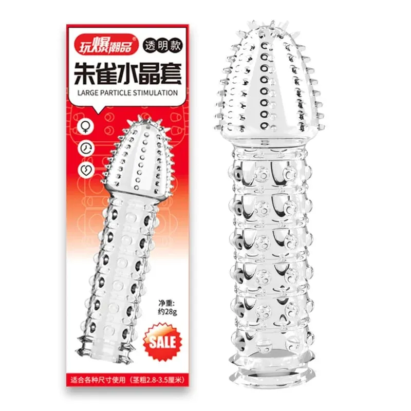 4 Types Crystal Condom Penis Enlargement Sleeve Retarded Ejaculation Adult Sm Games Sex Toys for Men Couples — image 10