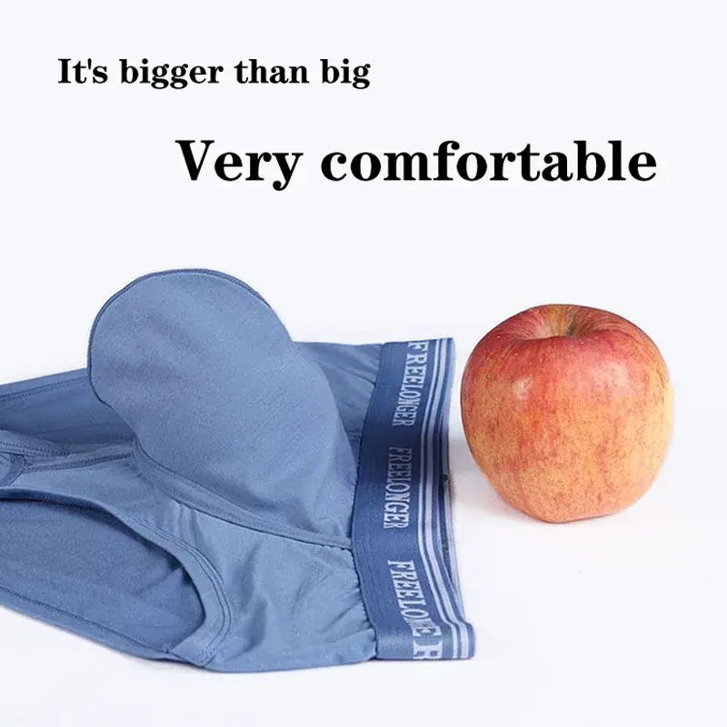 Mens Everyday 대형 파우치 속옷 U 볼록한 벌지 내구성 강화 매끄러운 코튼 브리프 통기성 저층 복서 반바지 적합 — image 10