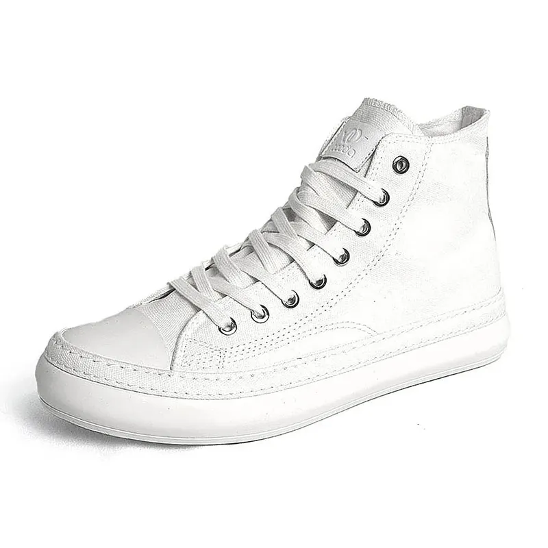 New Fashion Unisex Canvas Boots Men Sneaker Plus Size Women Vulcanized Canvas Shoes High Top Orange Casual Footwear Black 38-44 — image 12