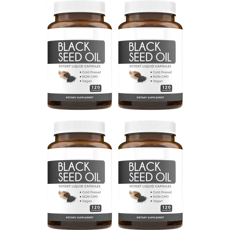 Black Seed Oil 120 Softgel Capsules with Pure Black Cumin Seed Oil 1000mg and Vitamin E - 500mg Each Skin Health Cold-Pressed — image 10