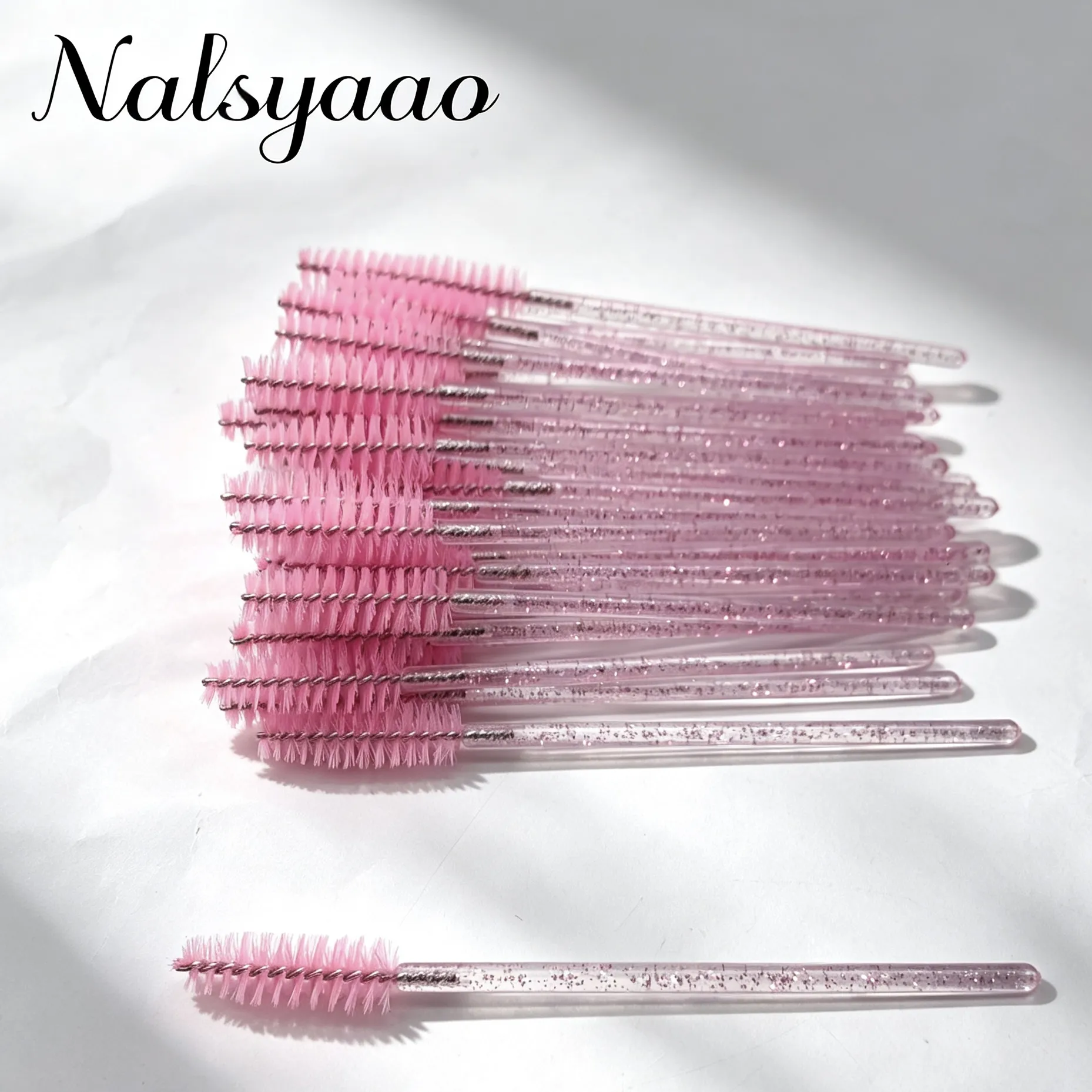 wholesale yelash brush makeup brushes 50pcs comb disposable mascara individual 6 color applicator wand lash makeup brushes tools — image 4