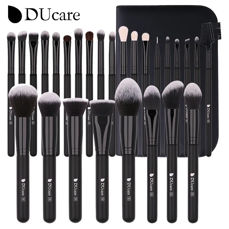 DUcare Black Makeup Brush Professional Makeup Eyeshadow Foundation Powder Soft Synthetic Hair Makeup Brushes Brochas Maquillaje