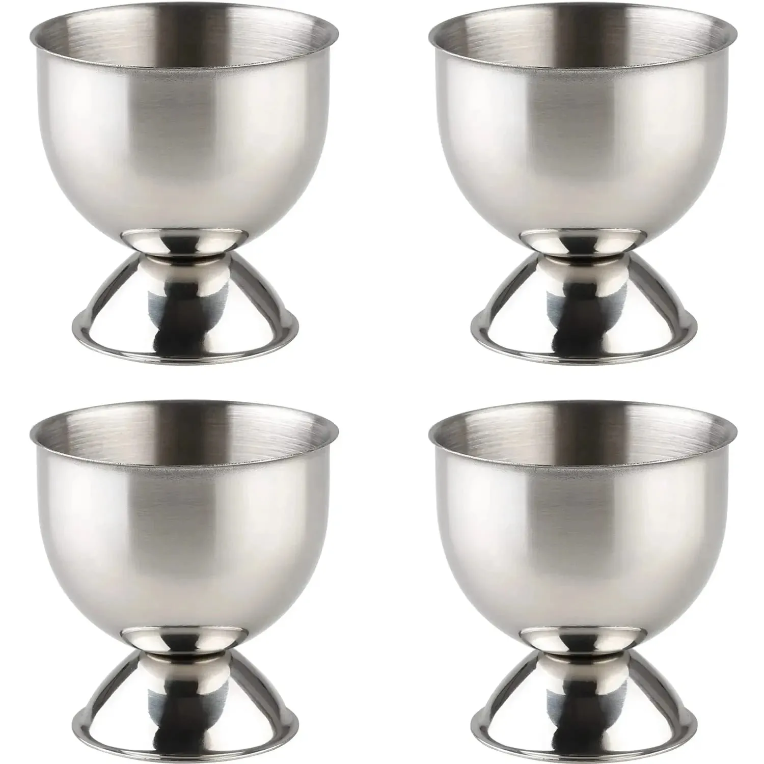Egg Cups Set Stainless Steel Hard Soft Boiled Egg Tray Holder for Breakfast Brunch Kitchenware Christmas Gift Set Kitchen Tools — image 2