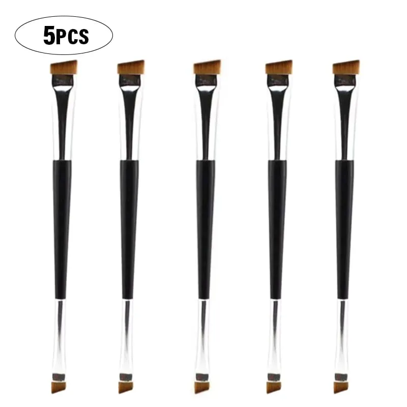 Professional Eyebrow Brush Eyeliner Angled Flat Head Blade Eye Liner Brow Contour Makeup Brushes Double-head Makeup Tool 1~10PC